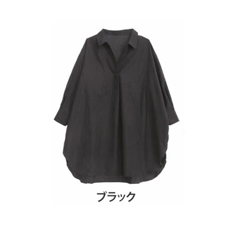 ブラック | effortlessmode スキッパー ロングシャツ | A Happy Marilyn