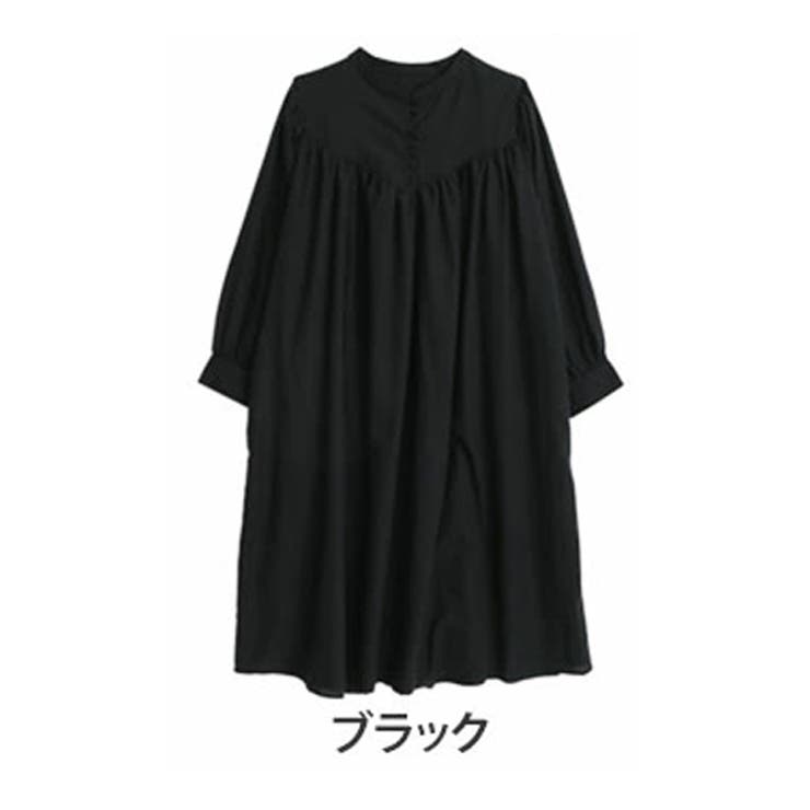 ブラック | TCボイル デコルテギャザー ボヤージュワンピース | A Happy Marilyn