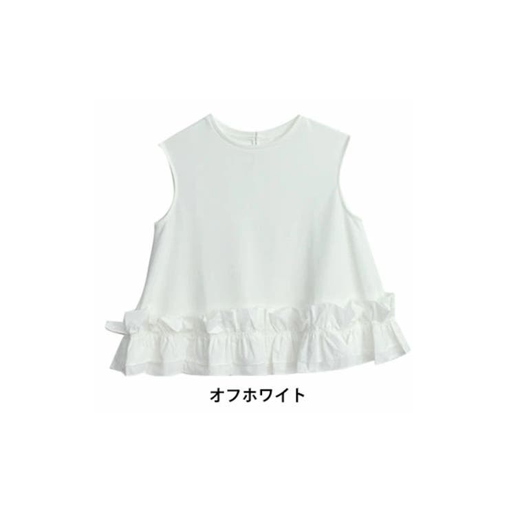 effortlessmode カットジョーゼット フリルヘムブラウス[品番