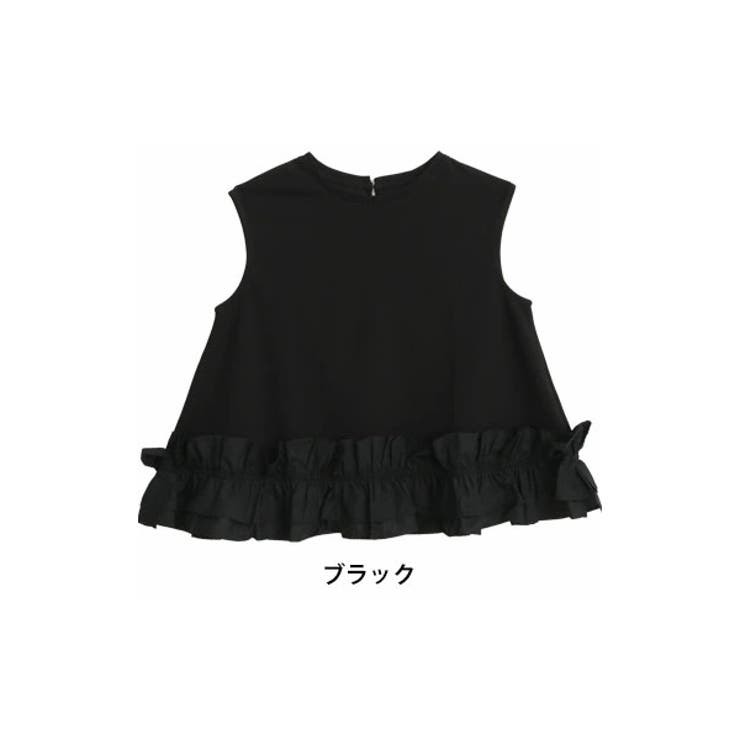effortlessmode カットジョーゼット フリルヘムブラウス[品番