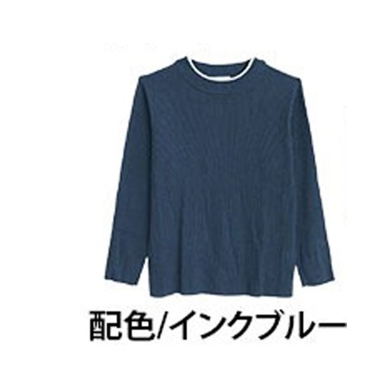 配色/インクブルー | Tシャツ感覚で着れる カメレオン級の着回しが叶う リブ | A Happy Marilyn