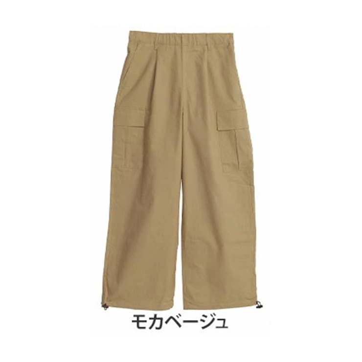 売上実績NO.1 裾を絞って丈調節 カーゴパンツ[品番 さらりと穿ける パンツ
