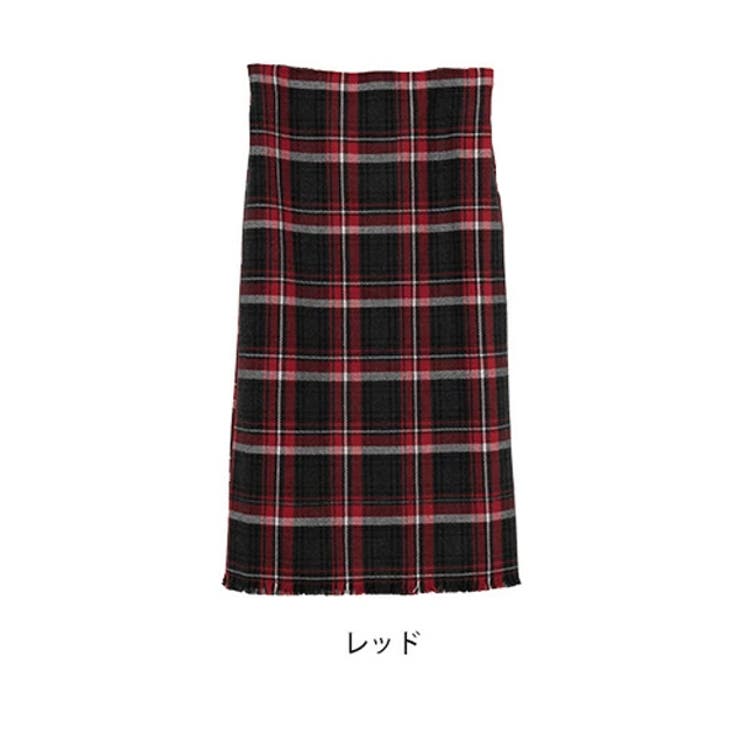 レッド | Rin チェックツイード スカート | A Happy Marilyn