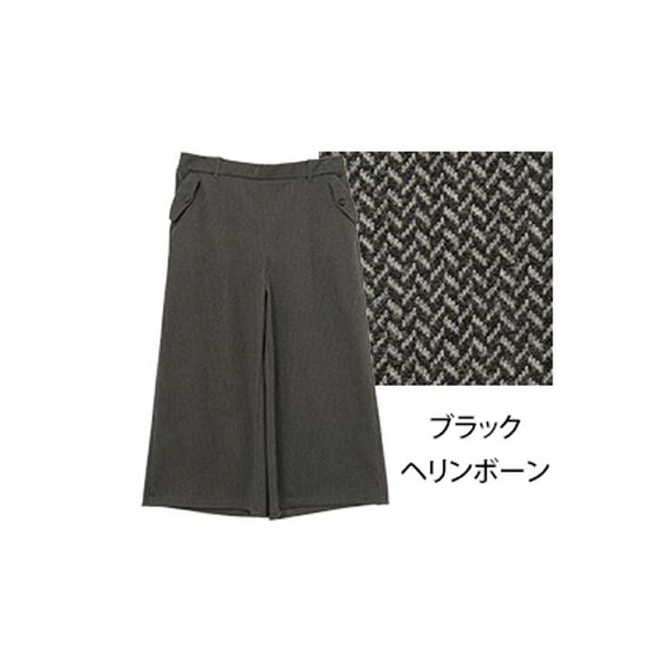 ブラックヘリンボーン | Rin ポケット口フラップ ワイドパンツ | A Happy Marilyn