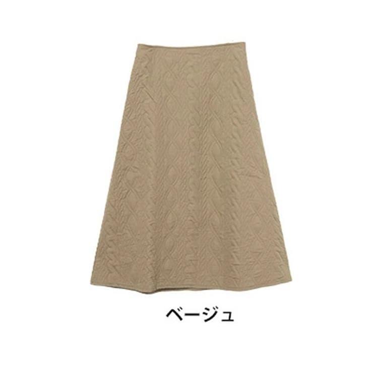 ベージュ | Rin マットクロスケーブル キルトスカート | A Happy Marilyn