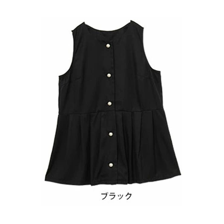 ブラック | Rin パールボタン ベスト | A Happy Marilyn