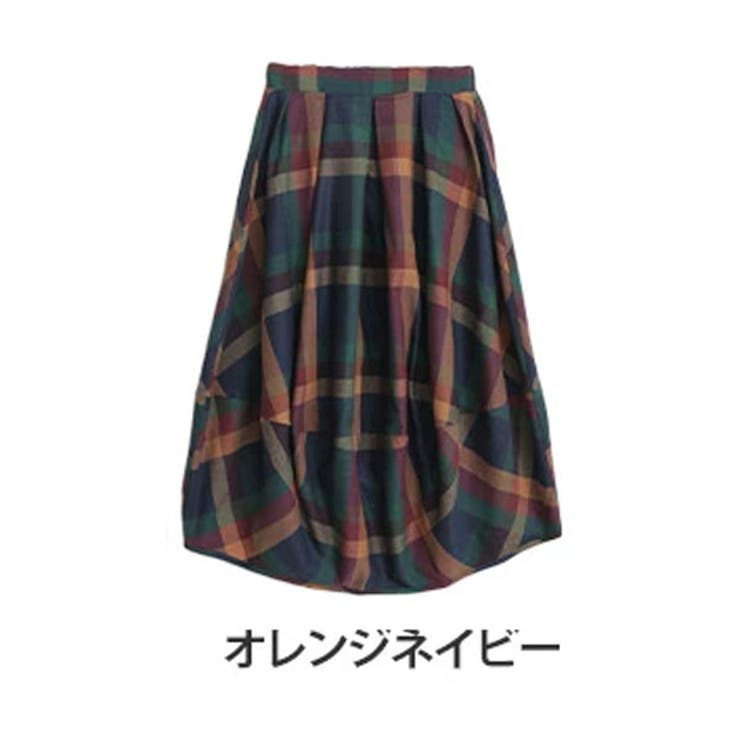 バルーン　チェックスカート Amazon.co.jp: チェック スカート 夏 大人 バルーンスカート