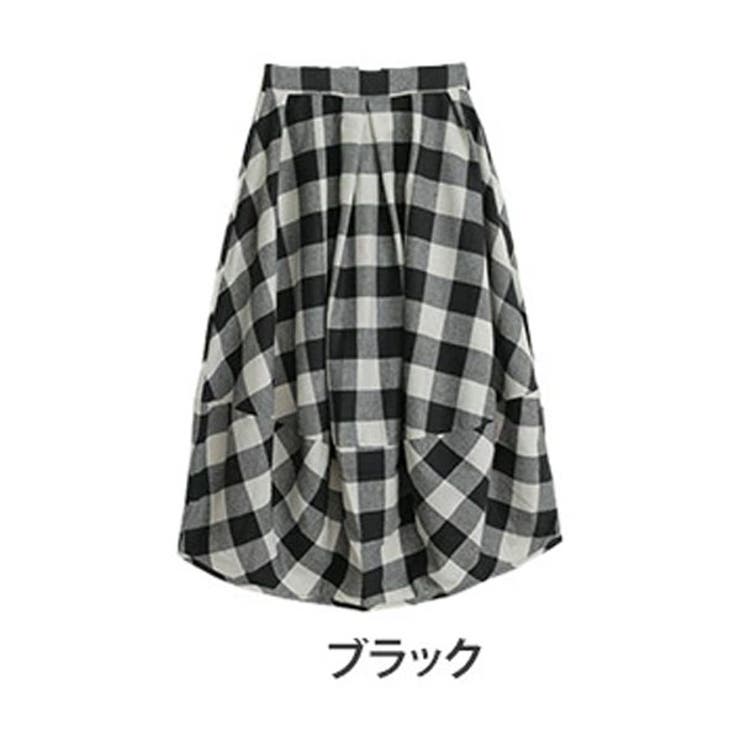 マーズ♡ピンクハートグレンチェック柄バルーンミニスカート♡MARS MARS/ハート×グレンチェックバルーンスカート マーズ♡ピンク