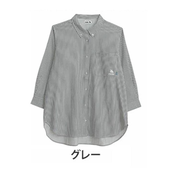 美品♡BEARDSLEY ドッキングチュニック 2way 麻 ストライプシャツ BEARDSLEY（ビアズリー）の「シアストライプ2WAYシャツ（シャツ