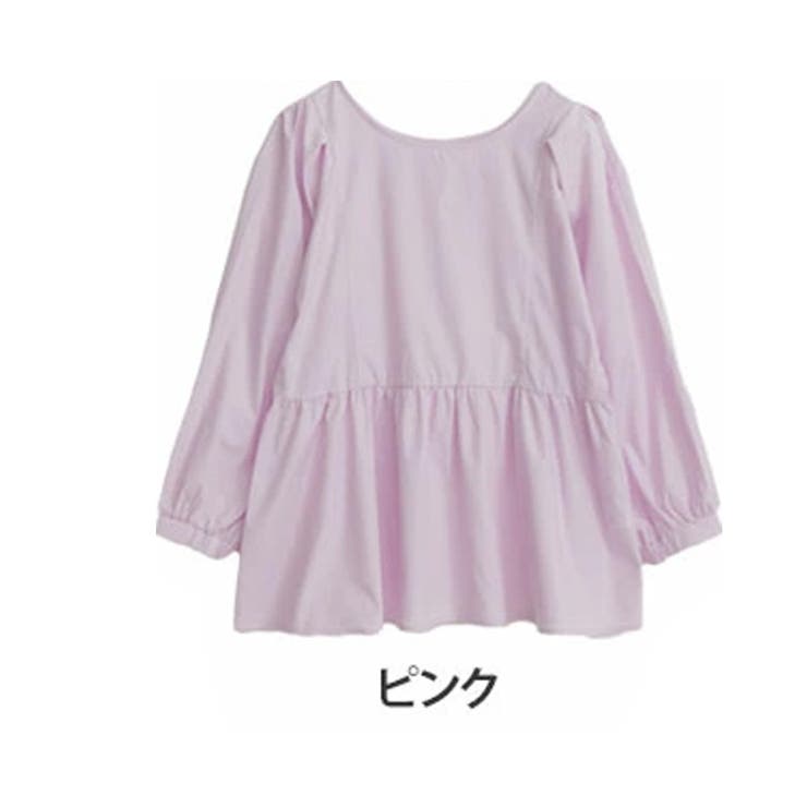 ピンク | Rin 前後2WAY パールボタン裾切り替えブラウス | A Happy Marilyn