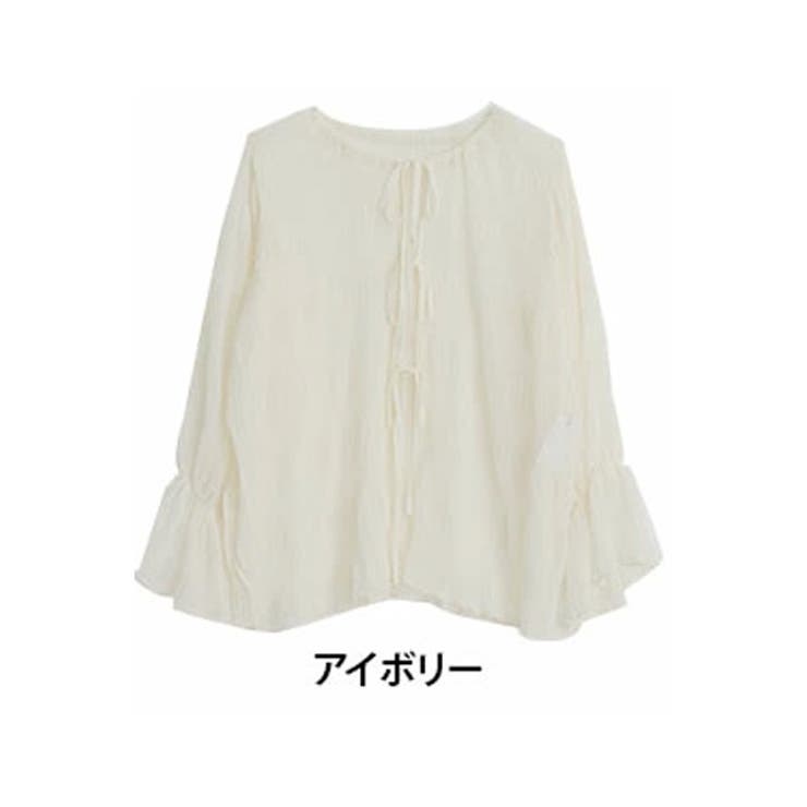 アイボリー | KAREN トリプルリボン シアーカーディガン | A Happy Marilyn