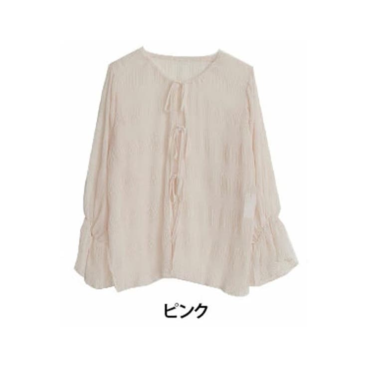 ピンク | KAREN トリプルリボン シアーカーディガン | A Happy Marilyn