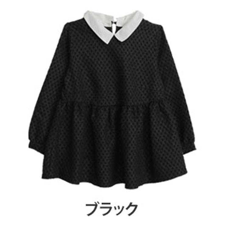 ブラック | 2way ふくれジャガード ペプラムトップス | A Happy Marilyn