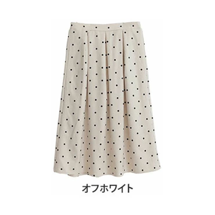オフホワイト | Rin 起毛ドットフロッキー スカート | A Happy Marilyn