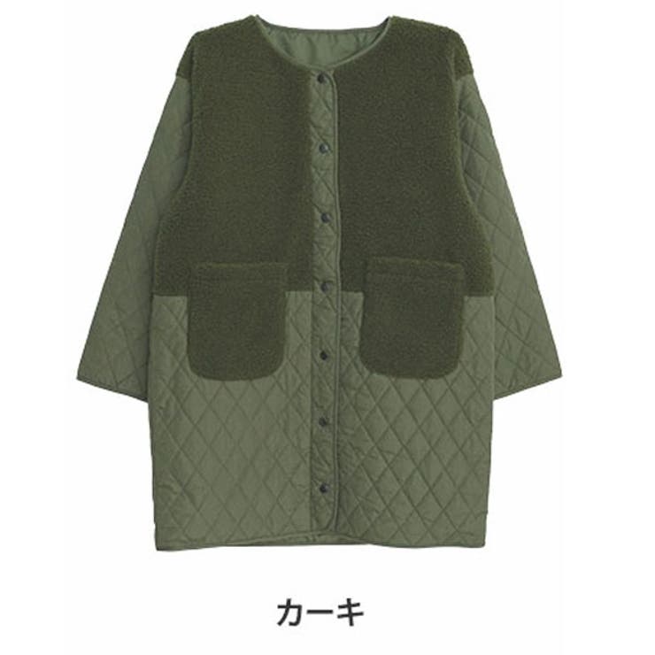 カーキ | 軽い！厚すぎない！細魅せ切替 ボア切替え ダイヤキルティング | A Happy Marilyn