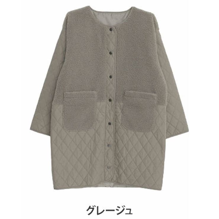 グレージュ | 軽い！厚すぎない！細魅せ切替 ボア切替え ダイヤキルティング | A Happy Marilyn