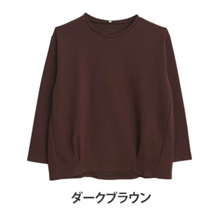 ダークブラウン(タグDブラウン) | 前身切替え 裾タック プルオーバー | A Happy Marilyn