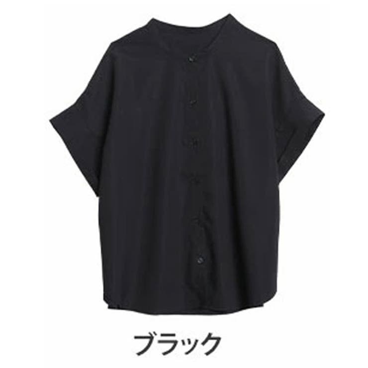 ブラック | 首苦しくない 前ボタン ノーカラー | A Happy Marilyn