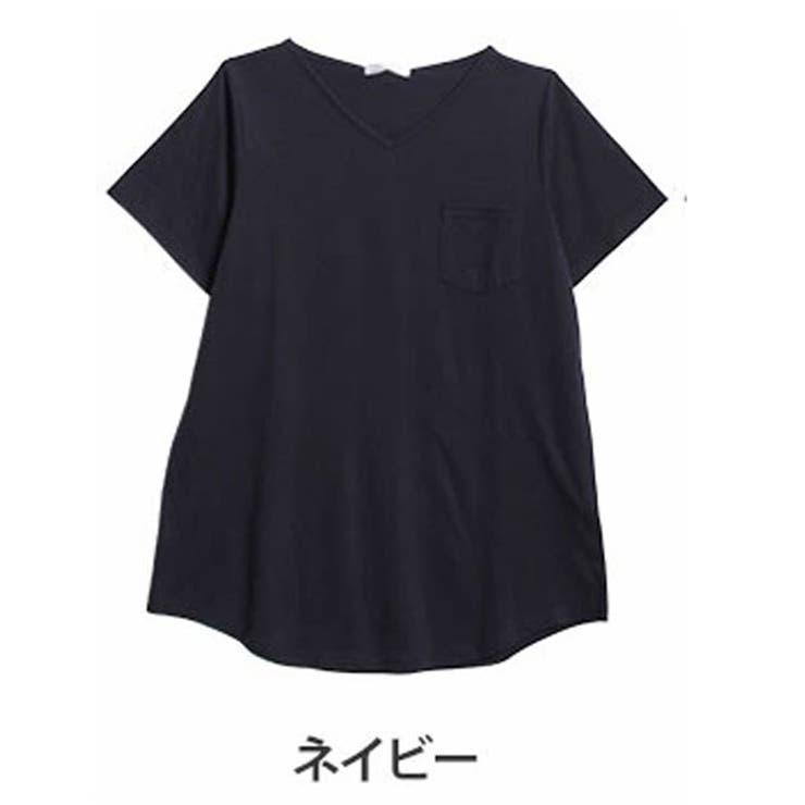 ネイビー | 汗ジミ防止 ポケット付き チュニック | A Happy Marilyn