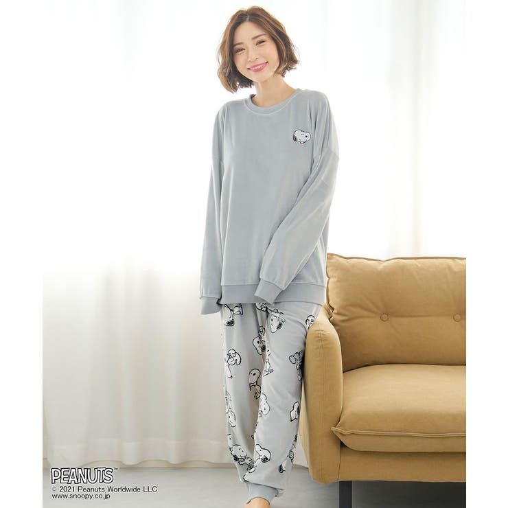 Peanuts スヌーピー ストレッチ ソフトボア 上下セット 品番 Sk Aimerfeel エメフィール のレディースファッション通販 Shoplist ショップリスト