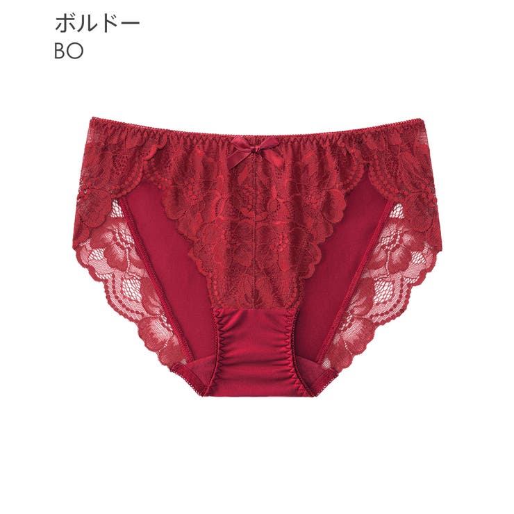 BO-ボルドー | フルバックショーツ カシュクールレース プレーンショーツ | aimerfeel