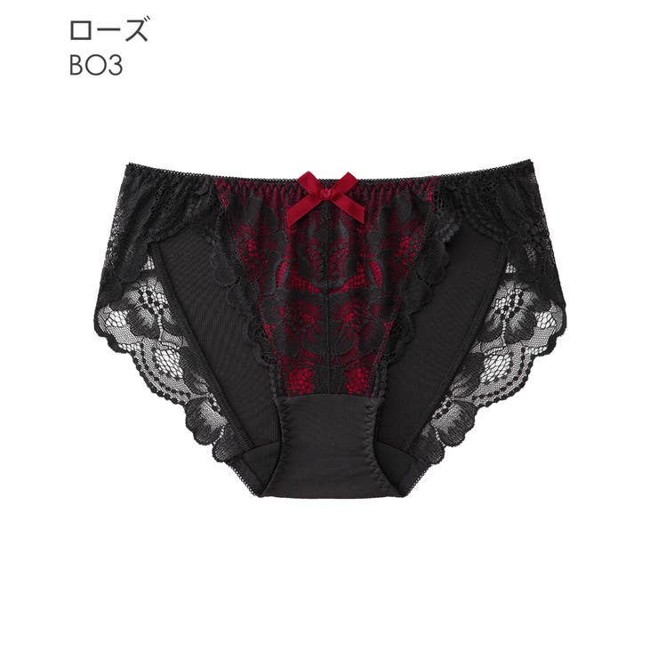 BO3-ローズ | フルバックショーツ カシュクールレース プレーンショーツ | aimerfeel