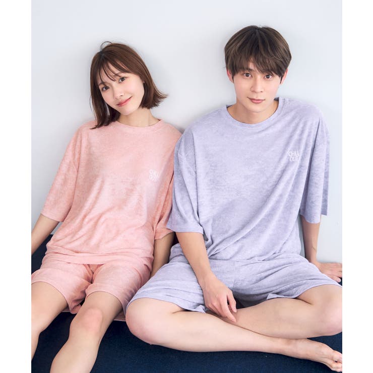 リラックスパイル 半袖 上下セット (男女兼用サイズ) | aimerfeel | 詳細画像3 