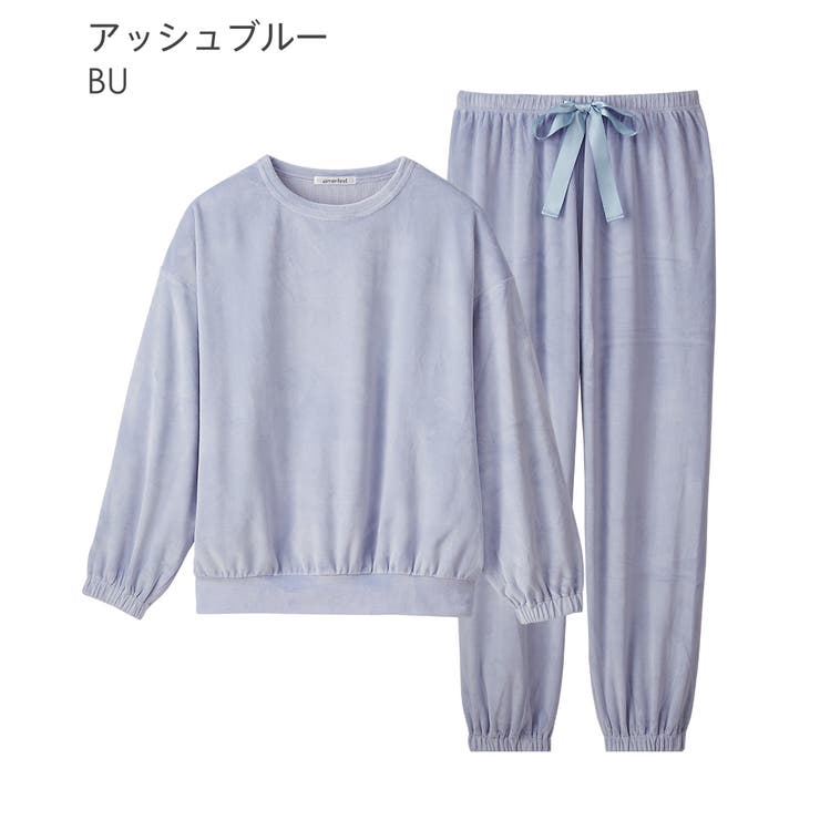 ▽ストレッチ ソフトボア 長袖 上下セット[品番：SK000004167