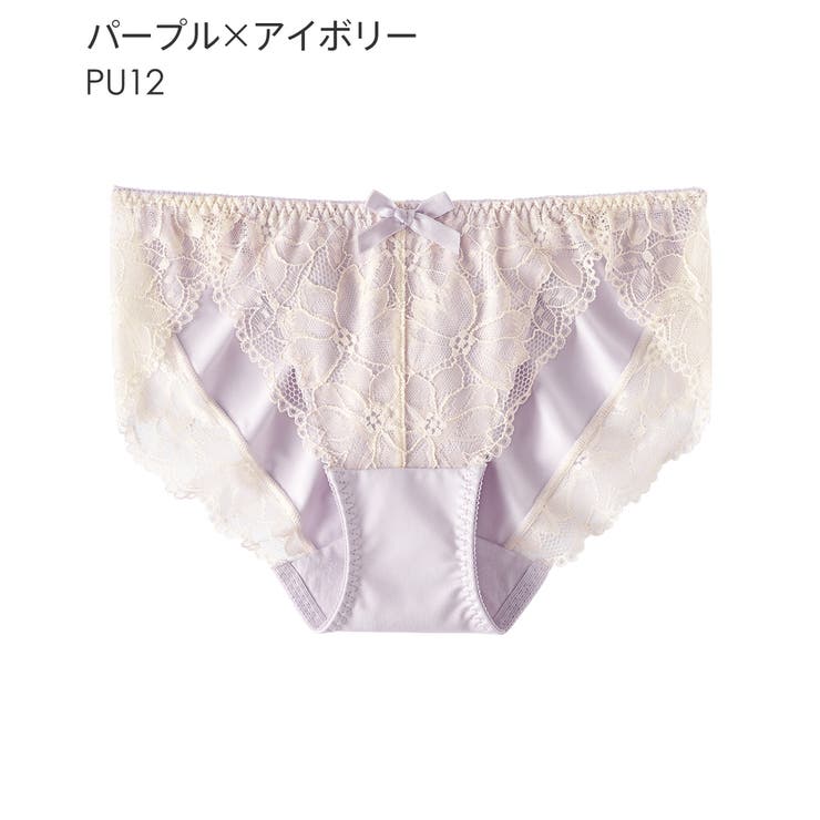 ピンク シフォン レース M エメフィール　 系　　M ▽ピンクミックス フラワー プレーンショーツ【返品不可商品