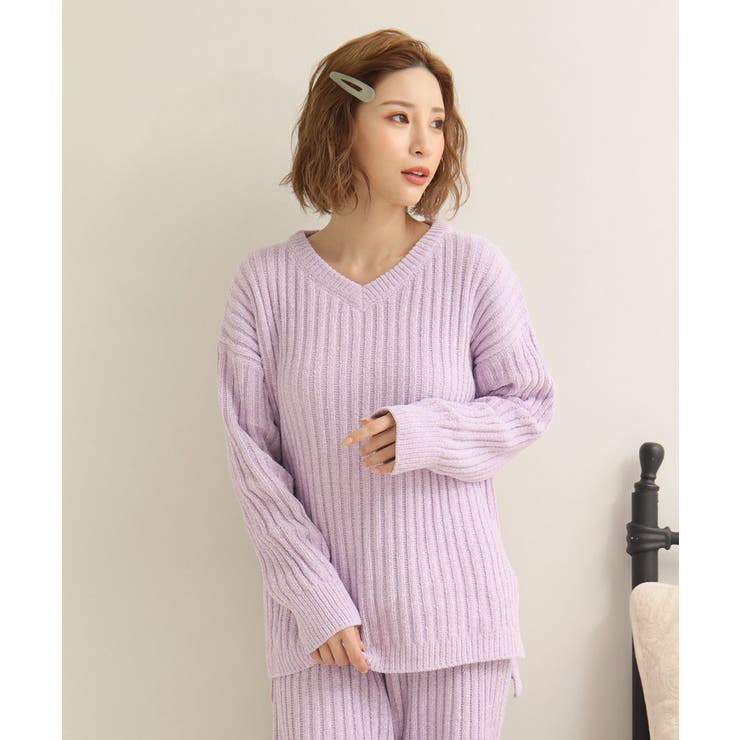 リブスフレニット プルオーバー 単品トップス 品番 Sk Aimerfeel エメフィール のレディースファッション通販 Shoplist ショップリスト