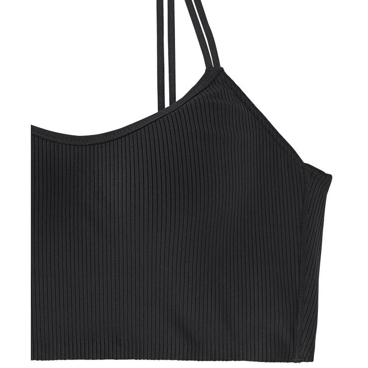 見えてもかわいいリブ素材 ショートレングス ブラトップ[品番