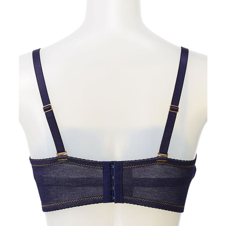 ▼ストラップレス ハーフカップ デニム 超盛ブラ(R) 単品ブラジャー | aimerfeel | 詳細画像12 