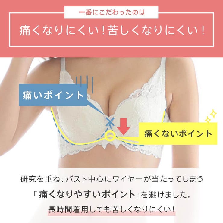 【WEB限定】カシュクールレース脇高ブラ(R) 単品ブラジャー (D85 | aimerfeel | 詳細画像4 