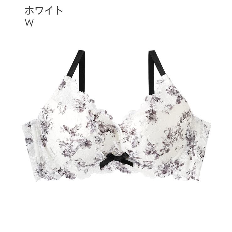 モノトーンフラワー カシュクールレース脇高ブラ(R) 単品ブラジャー | aimerfeel | 詳細画像19 