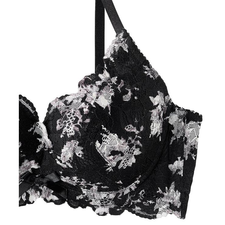 モノトーンフラワー カシュクールレース脇高ブラ(R) 単品ブラジャー | aimerfeel | 詳細画像17 