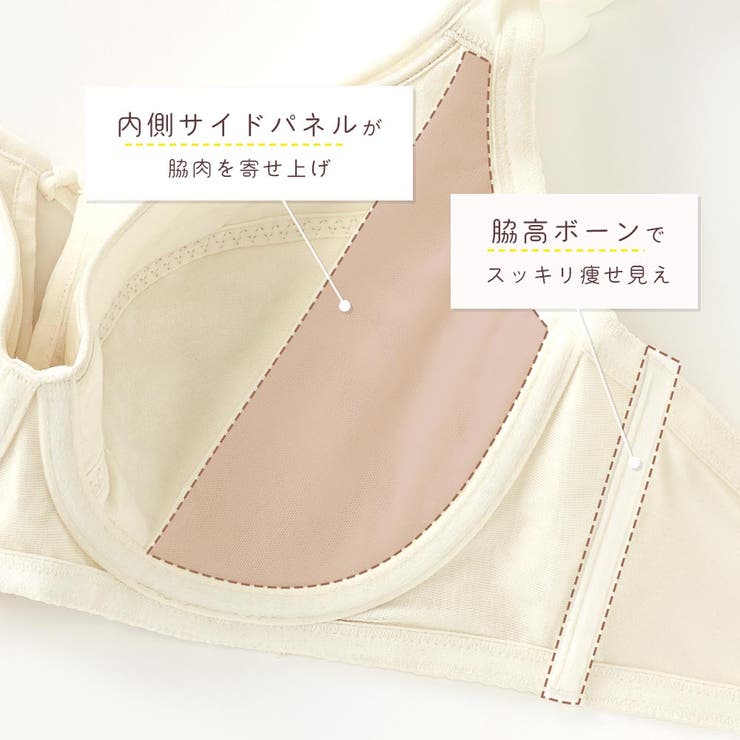 シフォンフリル 脇高 単品ブラジャー (FGHカップ) | aimerfeel | 詳細画像4 