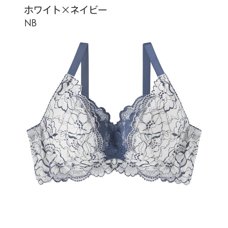 バイカラー カシュクールレース脇高ブラ(R) 単品ブラジャー (FGHカップ) | aimerfeel | 詳細画像18 