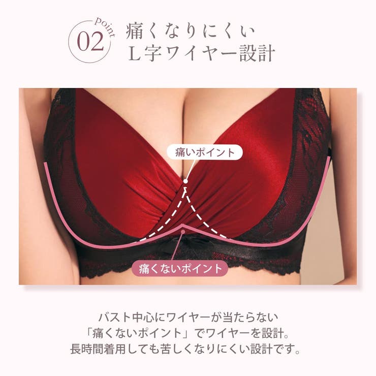 サテン カシュクールレース 脇高 | aimerfeel | 詳細画像9 