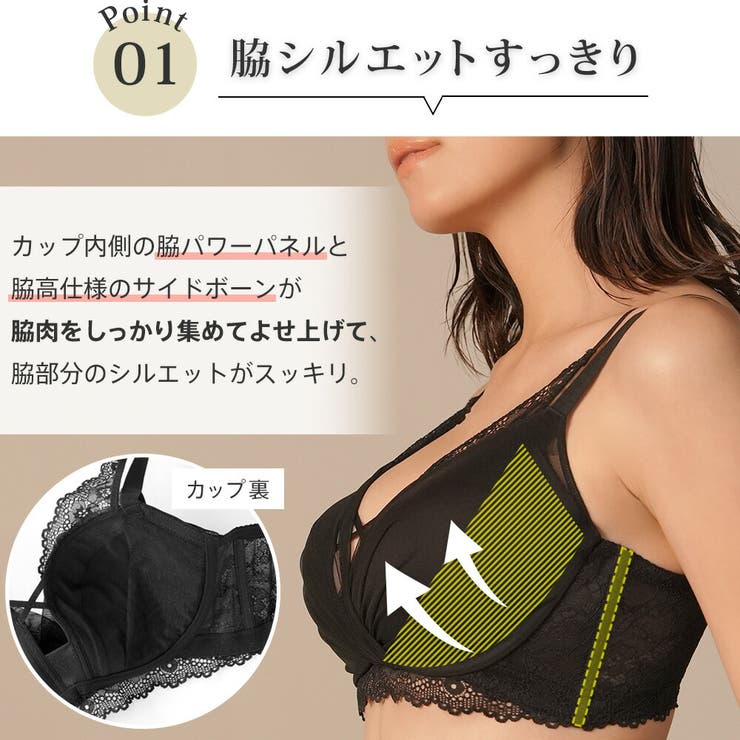 SEXY シアーレイヤード 脇高 単品ブラジャー (FGHカップ)[品番