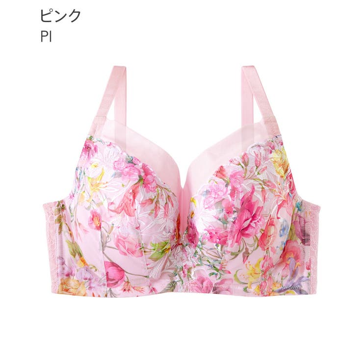 ▼ミックスフラワー ホールド 脇高 単品ブラジャー (FGHカップ) | aimerfeel | 詳細画像13 