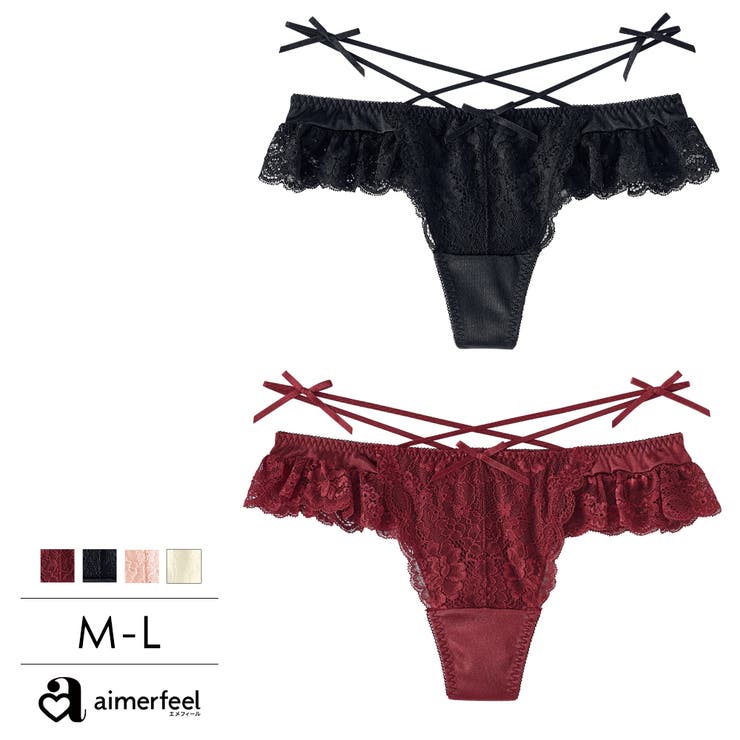 サテンリボン Tバックショーツ | aimerfeel | 詳細画像1 