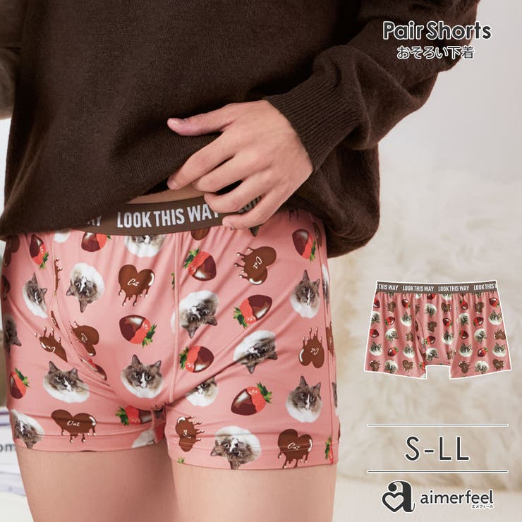 CHOCO CAT メンズ ボクサーショーツ (前開き) | aimerfeel | 詳細画像1 