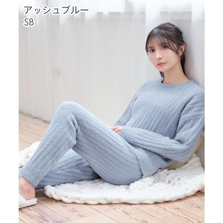 リブモールニット 腹巻付き 長袖 上下セット | aimerfeel | 詳細画像10 