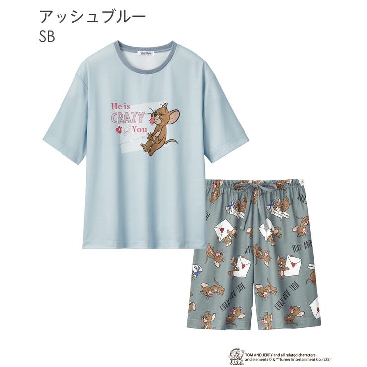 トムとジェリー 半袖 上下セット (男女兼用サイズ)[品番