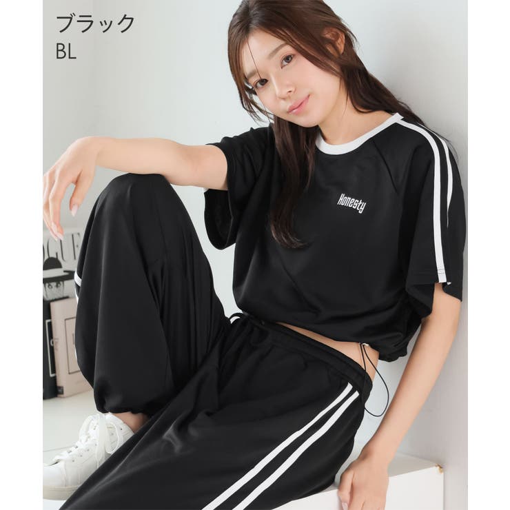 BL-ブラック | カジュアルライン 半袖 上下セット | aimerfeel
