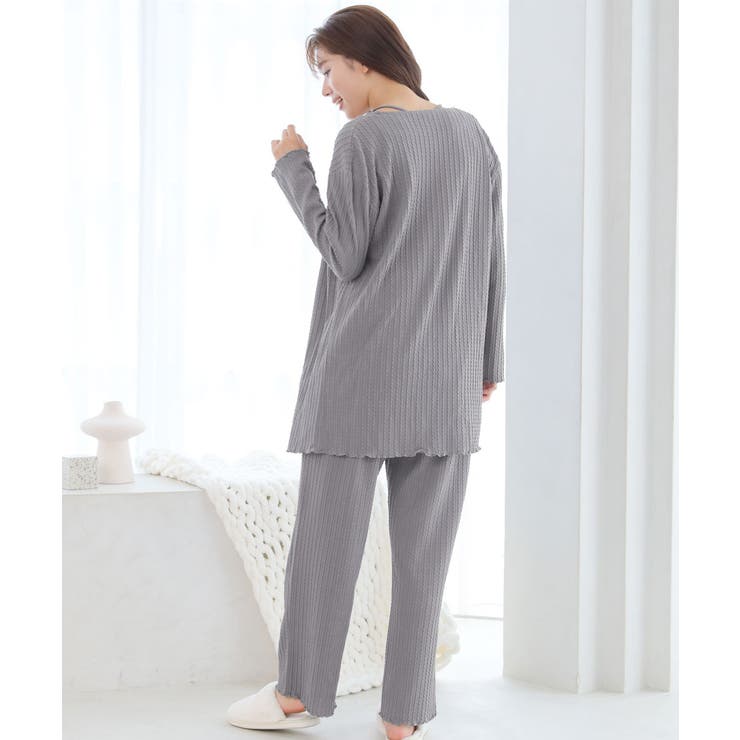 ▼ジャガード 編み柄 長袖 3点セット | aimerfeel | 詳細画像13 