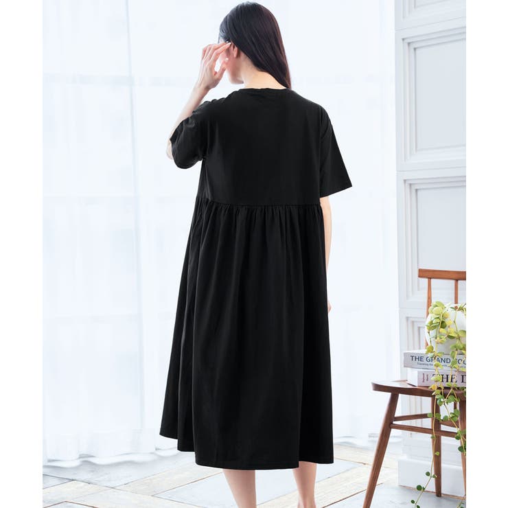 ▼綿100% 接触冷感 ミモレ丈 ワンピース | aimerfeel | 詳細画像13 