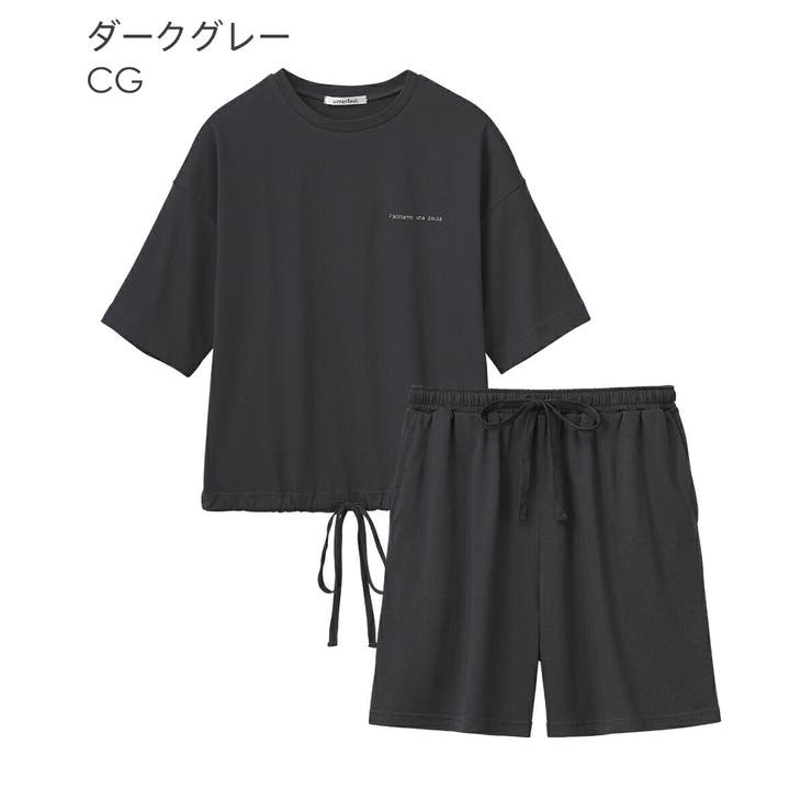 ▼シンプルロゴ 半袖 綿混 上下セット | aimerfeel | 詳細画像15 