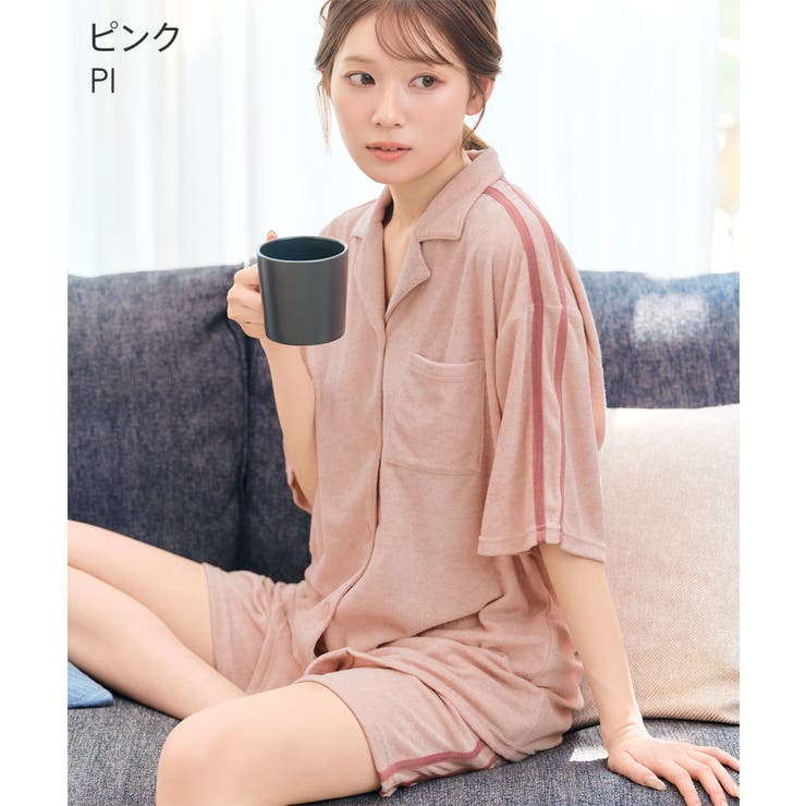 パイル ライン 半袖 上下セット | aimerfeel | 詳細画像5 