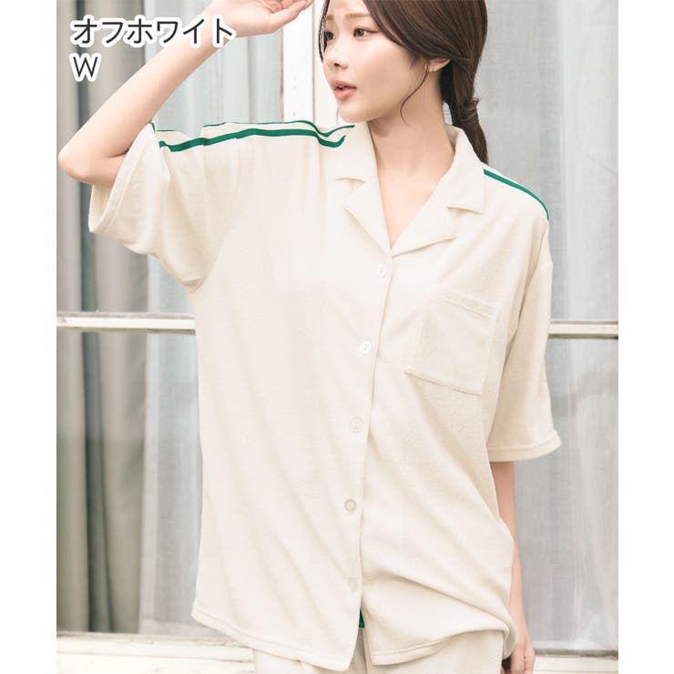 パイル ライン 半袖 上下セット | aimerfeel | 詳細画像4 